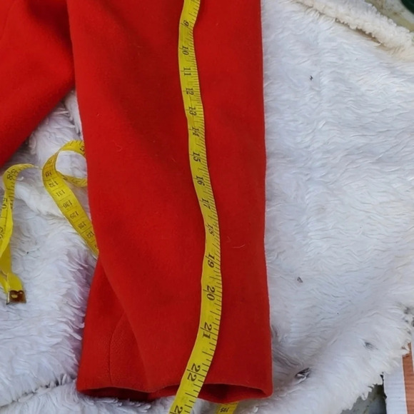 Vintage Red Wool& Leopard Coat L..XL - Picture 9 of 14